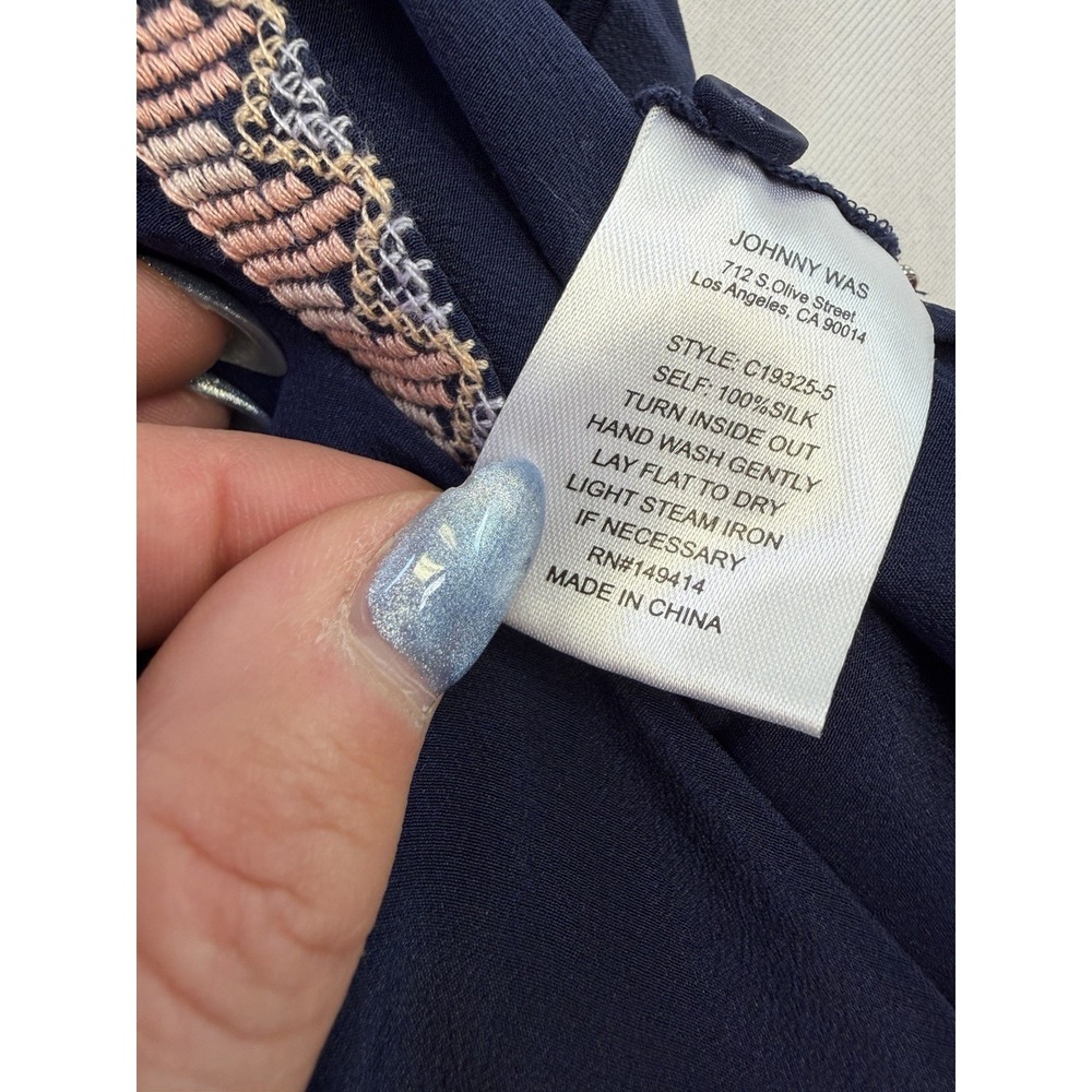 Johnny Was Imogen Poncho Nuria Embroidered Silk - Women's Size Xl - NWT $328 - Picture 14 of 16
